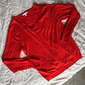 GAP Women's Vibrant Red Button Down Cardigan